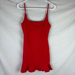 Princess Polly Kiribati Red Ruffle Mini Dress